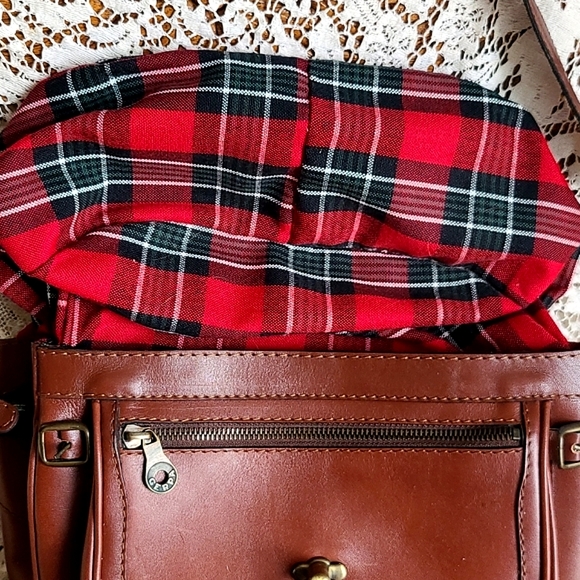 Vintage GERPA Real Brown Leather Purse Satchel Handbag Crossbody - Picture 2 of 15